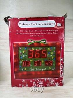 Seasons 4 Christmas LED Clock Countdown Digital Light Decoration Light Up RARE