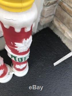 Set Of 6 Blow Mold Empire Noel Christmas Candles! Lighted Outdoor! 39