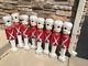 Set Of 8! Blow Mold White Hat Carolina Enterprises Soldier! Lighted Christmas