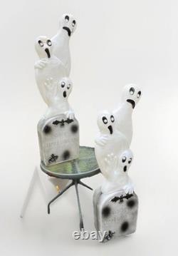 Set of 2 1995 Vintage Don Featherstone Ghosts/tombstone Blow Mold Halloween