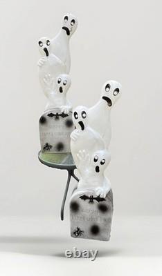 Set of 2 1995 Vintage Don Featherstone Ghosts/tombstone Blow Mold Halloween