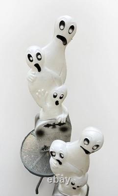 Set of 2 1995 Vintage Don Featherstone Ghosts/tombstone Blow Mold Halloween