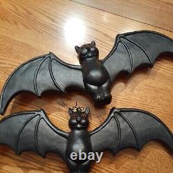 Set of 2 Vintage Don Featherstone 1996 Union Halloween Bats Blow Molds