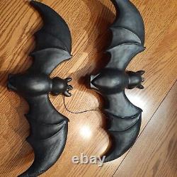 Set of 2 Vintage Don Featherstone 1996 Union Halloween Bats Blow Molds