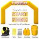 Sewinfla Outdoor Inflatable Archway Yellow 20ft Hexagon Blower Archway For Race
