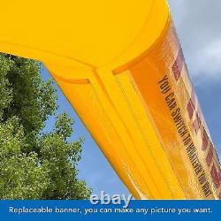 Sewinfla Outdoor Inflatable Archway Yellow 20ft Hexagon Blower Archway for Race