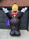 Simpsons Homer Vampire Blow-up/lights Up Inflatable By Gemmy