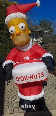 Simpsons Santa Homer Airblown Inflatable Christmas Outdoor 8ft tested- withbox