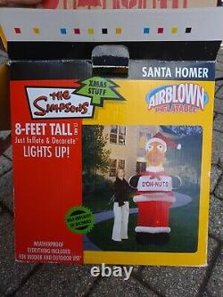 Simpsons Santa Homer Airblown Inflatable Christmas Outdoor 8ft tested- withbox