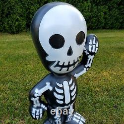 Skeleton Blow Mold 24 Tall Halloween Lighted Pumpkin Hollow