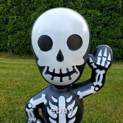 Skeleton Blow Mold 24 Tall Halloween Lighted Pumpkin Hollow