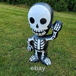 Skeleton Blow Mold 24 Tall Halloween Lighted Pumpkin Hollow