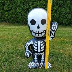 Skeleton Blow Mold 24 Tall Halloween Lighted Pumpkin Hollow