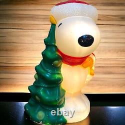 Snoopy Christmas Blow Mold Peanuts Tree Woodstock General Foam 30 Vintage