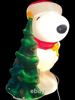 Snoopy Christmas Blow Mold Peanuts Tree Woodstock General Foam 30 Vintage