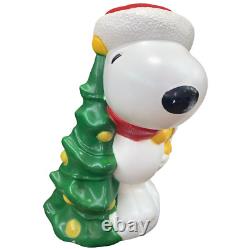 Snoopy Christmas Blow Mold Peanuts Tree Woodstock General Foam 30 Vintage