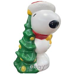 Snoopy Christmas Blow Mold Peanuts Tree Woodstock General Foam 30 Vintage