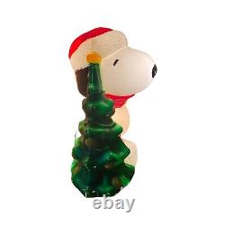 Snoopy Christmas Blow Mold Peanuts Tree Woodstock General Foam 30 Vintage