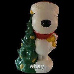 Snoopy Christmas Blow Mold Peanuts Tree Woodstock General Foam 30 Vintage