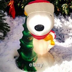 Snoopy Christmas Blow Mold Peanuts Tree Woodstock General Foam 30 Vintage