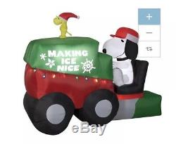 Snoopy Peanuts 9.5' Hockey Zamboni Animated Christmas Airblown Inflatable New