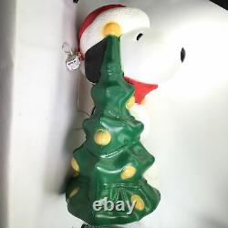 Snoopy Peanuts Blow Mold Christmas Tree Woodstock Light Up General Foam USA