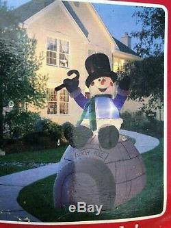Snowman On Igloo Gemmy 8ft Airblown Inflatable New In Box