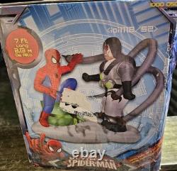 Spider-Man & Doc Ock Marvel Christmas Airblown Inflatable 7Ft long Light Up 2014 Spider-Man & Doc Ock Marvel Christmas Airblown Inflatable 7Ft long Light Up 2014