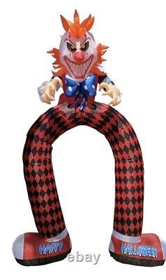 Spirit Halloween 12 ft Inflatable Light Up Scary Clown Archway NEW decoration