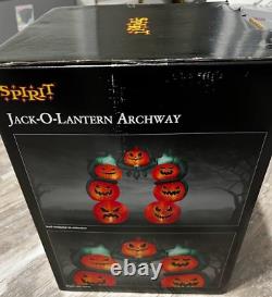 Spirit Halloween 9Ft Light-Up Jack-O'-Lantern Inflatable Archway Decoration NEW