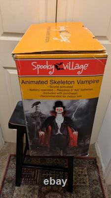 Spooky Village Animated 72 Halloween Skeleton Vampire Life Size Decor Works