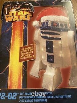 Star Wars R2- D2 28 Outdoor Indoor Holiday Lighted Lawn Christmas Decor W-Box