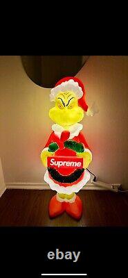 Supreme 3 Foot Grinch LED Lighted Brand New Sealed Same Day FedEx Ship