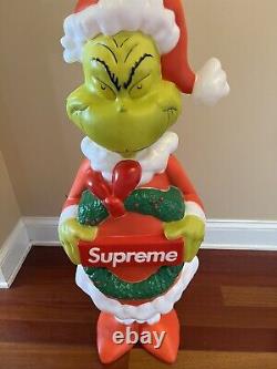 Supreme 3 Foot Grinch LED Lighted Brand New Sealed Same Day FedEx Ship