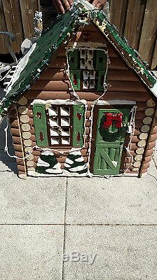 Sylvannia Yulescapes Lighted Log Cabin Outdoor Christmas Decoration