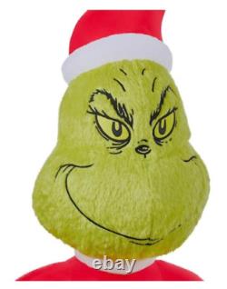 THE GRINCH AIRBLOWN Dr. Seuss Fuzzy Inflatable LED 9.5' Tall BRAND NEW