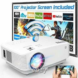 TMY WiFi Projector with 100? Screen 180 ANSI Brightness Over 7500 Lumens 1080