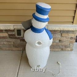 TPI 40 Lighted Snowman With Shovel Blow Mold (Blue)