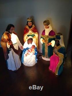 TPI 5 Piece Nativity Blow Mold Set Large Lighted