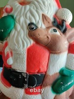 TPI BLOWMOLD SANTA CLAUS Reindeer 39 TPI Plastic 2000 WithCORD (not pictured)