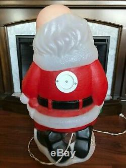 TPI Christmas Blow Mold Kneeling Santa with Baby Jesus Lighted Yard Decorations