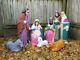 Tpi Mary Joseph Jesus 3 Wise Men Sheep Donkey Nativity Set Christmas Blow Mold