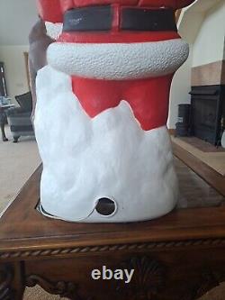 TPI Plastics Santa With Reindeer Lighted 2000 Blow Mold 40 Made In Canada