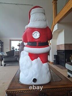 TPI Plastics Santa With Reindeer Lighted 2000 Blow Mold 40 Made In Canada