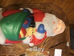 TPI Praying Santa & Baby Jesus Blow Mold EXTREMELY RARE