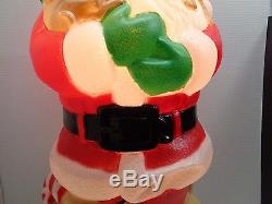 TPI Santa Claus African American Dog Puppies Puppy Christmas Yard Blow Mold 1997