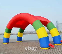 Techtongda 26.25ft Twin Arches 26ft X 13ft Inflatable Rainbow Arch with Blower