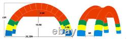 Techtongda 26.25ft Twin Arches 26ft X 13ft Inflatable Rainbow Arch with Blower