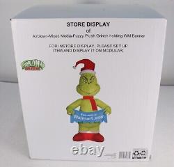 The Grinch Airblown Inflatable 10 Ft Fuzzy Plush Walmart Banner RARE New