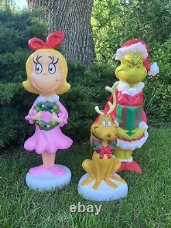 The Grinch, Cindy Lou, & Max The Grinch Who Stole Christmas Blowmold Lot NWT